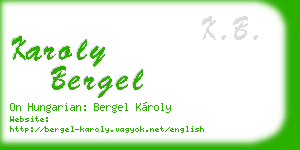 karoly bergel business card